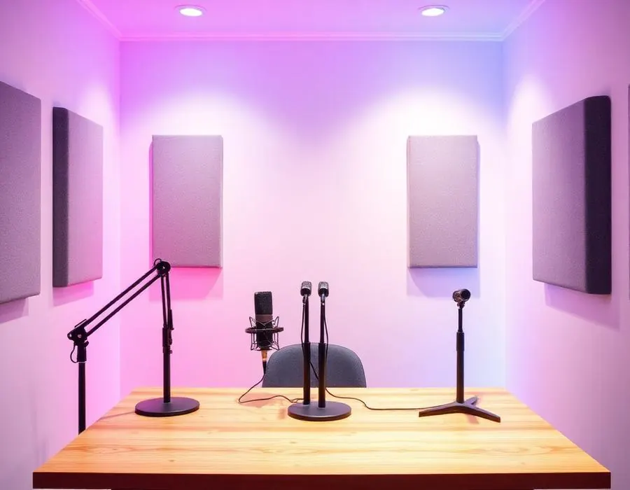 Pastel podcast studio