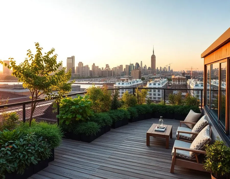 Skyline rooftop terrace